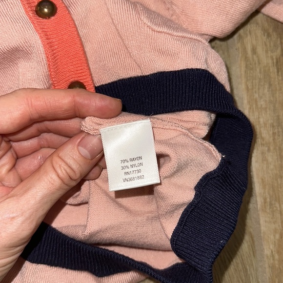 The Webster for Target Colorblock Cardigan in Dusty Pink & Navy Blue (XS) - Picture 5 of 7